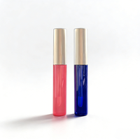 Tube à lèvres vide rond de 6 ml, emballage cosmétique en plastique personnalisé avec logo, tube à gloss