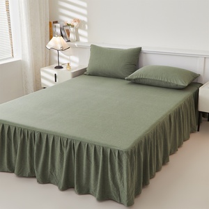 The new style is soft and <b>comfortable</b>, suitable for bedroom bamboo fiber single bed skirt series can be customized - Product Image 1