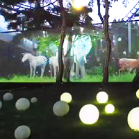 Écran en maille de gaze Holo avec publicité d'événements d'images holographiques 3D transparentes et légères, projection immersive
