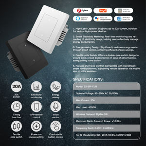 Moes Star Series ZigBee Tuya Smart Home 20A Smart Switch App Temporizado Monitoreo de energía AC Calentador de agua Interruptor de aire acondicionado - Product Image 2