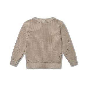 Suéter Ecológico de Lana/Acrílico para Niños, Cuello Redondo, Diseño Geométrico Invernal, Ropa Sostenible y Consciente - Product Image 1