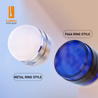 LANBOO 22mm IP65 Indicateur lumineux à courant élevé Illumination circulaire complète 9-220V AC/DC 25A Max Panneaux de commande ≤ 8mm Tête plate/dôme