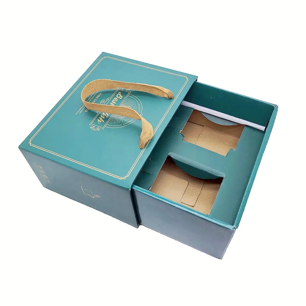 Customized Logo Printed Corrugated Cardboard Packaging Premium Gift Cup Kraft Paper Box With Inserts