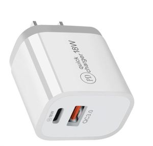 Cargador de Viaje de Alta Calidad con Doble Puerto USB+Tipo-C de 20W para Móviles iPhone - Product Image 1