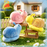 Grosir Pabrik Boneka Plushie 10-50cm Custom Logo 8 Inch Boneka Siput Lucu Hewan Boneka Isi Dakron Hadiah Mesin Cakar Karnaval