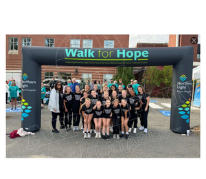 Running Fun impresión <span class=keywords><strong>completa</strong></span> Arco al aire libre Entrada inflable Arco Inicio Acabado Arco para eventos - Product Image 1