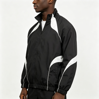 Blouson bomber imperméable 100% nylon, patchwork contrasté, coupe-vent, techwear urbain, streetwear, blouson bomber imperméable pour homme