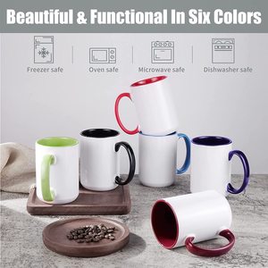 Tazze Colorate Personalizzabili <span class=keywords><strong>da</strong></span> 15 OZ, Tazza in <span class=keywords><strong>Ceramica</strong></span> Rivestita per Sublimazione, Regalo <span class=keywords><strong>Fai</strong></span>-<span class=keywords><strong>da</strong></span>-<span class=keywords><strong>Te</strong></span> Stampato - Product Image 5