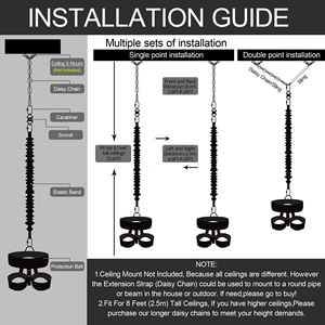 Équipement complet de saut à l'élastique aérien 60kg 80kg 100kg 150lbs 200lbs, cordon de danse bungee yoga - Product Image 4