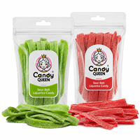 New Licorice Candy Wholesale Bulk Custom Personal Label Mix Fruit Twist Sour Belt Gummy Candy Sweets (Convenience Store Candy)