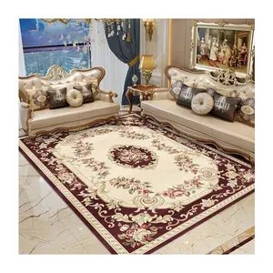 Classic Large Persian Carpet 100% Polyester Cold Insulation Sound Insulation Living Room Area Rug