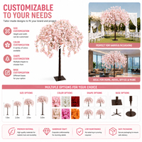 Arbre de fleurs de cerisier artificiel personnalisable, écologique et durable, pour la décoration de pêche, de mariages, de paysages, de remises de diplômes et d'anniversaires