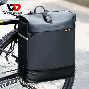 Sacoche de vélo simple côté WEST BIKING, grande capacité, installation facile, réfléchissante, étanche avec fermeture éclair et boucle - Product Image 5