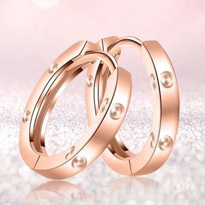 Xinfly Vente en gros Bijoux pour femmes en or véritable Au750, design personnalisé, boucles d'oreilles créoles mini rondes en or massif 18 carats, tendance - Product Image 4