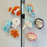 Aimants de réfrigérateur décoratifs Kawaii pour la maison, animaux marins, type ours en peluche avec rembourrage en coton PP, sac surprise