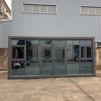 Maison conteneur modulaire en acier de 20 pieds, préfabriquée, avec fenêtre française, pour appartement et bureau de chantier
