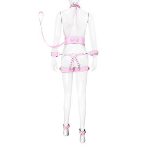 Sexe chien esclave Bondage Kit 4 pièces BDSM collier de cou Sexy menottes manille retenue sexe jeux pour adultes jeu de rôle outil sexuel fétiche SM - Product Image 5