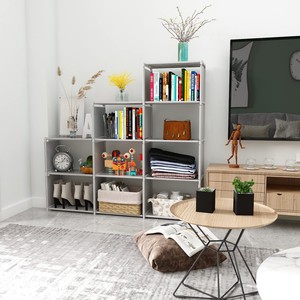 Organizador de almacenamiento de armario portátil moderno de 9 cubos, estantería de 3 capas para estantería/Almacenamiento de ropa en la sala de estar - Product Image 6
