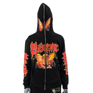 Vente en gros LOGO personnalisé Sérigraphie vierge avec fermeture éclair au visage intégral <span class=keywords><strong>Pull</strong></span>-over pour <span class=keywords><strong>homme</strong></span> Manteau Sweat à capuche zippé avec fermeture éclair pour <span class=keywords><strong>homme</strong></span> - Product Image 2