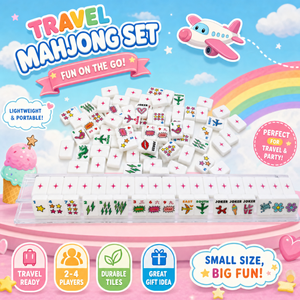 Disponibile - Nuovo Set da Viaggio di Tessere Mahjong Americane in Acrilico Inciso a 4 Strati, 1.24*0.91*0.63 Pollici, 160 Tessere in Porcellana Blu e Bianca - Product Image 4
