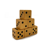 Dés de jeu en métal à 6 faces, polis à la main, cadeau créatif, dés solides en laiton D6, vente en gros pour fabricants