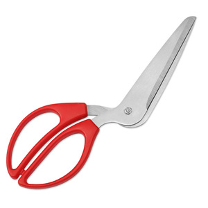 <b>Kitchen</b> <b>Scissor</b> Stainless Steel Red Handle Elbow Shape For Home Use - Product Image 1