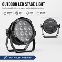 Projecteur LED PAR en alliage d'aluminium RGBWA étanche IP65 contrôlé par DMX512 pour projets hôteliers en extérieur