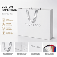 Sac de shopping en papier de luxe personnalisé avec logo pour boutique de chaussures, emballage cadeau pour vêtements