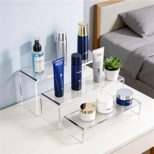 Exhibidor Acrílico Transparente Personalizado <span class=keywords><strong>de</strong></span> 3 Niveles, Organizador <span class=keywords><strong>de</strong></span> Escritorio para Cosméticos, Perfumes y Coleccionables - Product Image 4