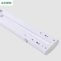 Luminaria LED Comercial IP65 de 2FT/4FT, Tipo Batten, Montaje en Superficie, Iluminación Lineal con CRI 80, 5000K Luz de Día, Carcasa de Hierro, Regulable