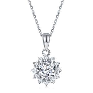 Bijoux de luxe en argent sterling motif tournesol, design élégant, avec charme exquis 1CT 2CT - Product Image 1