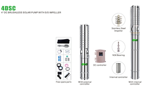 ปั๊มน้ำแบบจุ่มใต้น้ำ ESG 1 แรงม้า สำหรับบ่อน้ำลึก พลังงานแสงอาทิตย์ 750 วัตต์ - Product Image 6