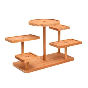 Multi Tiered Wooden Display Rack 5 Layers Freestanding Figurine Storage <b>Stand</b> Living Room Decoration <b>Shelf</b> - Product Image 5