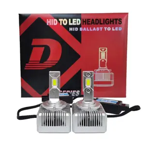 Bombillas LED de alta potencia para faros delanteros de coche, 75W, serie D, Plug & Play, D3S, balastro HID, para Ford Benz, BMW, Audi