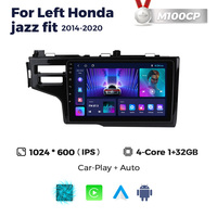 MEKEDE MS android voiture multimédia autoradio système audio de voiture pour Honda jazz fit 2014-2020 support SWC BT
