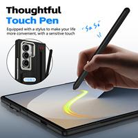 Étui pliable pour téléphone avec sangle, protection pour stylet, coque rigide mate pour Samsung Galaxy Z Fold 7 8 6 5 4