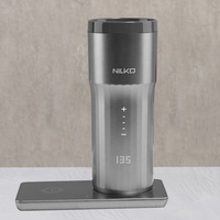 Mug à café chauffant sans fil intelligent, tasse chauffante à température constante, chauffe-boissons portable pour le bureau, la maison, le bureau et l'usage quotidien
