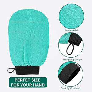 Prodotto per la cura della pelle 150D spugna di viscosa singola Scrub per il corpo marocchino Hammam esfoliante guanto per la pulizia del corpo guanto da bagno naturale - Product Image 3