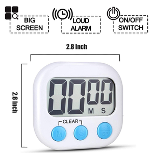 <b>LED</b> Counter Display Alarm <b>Clock</b> Manual Electronic Countdown Sports Magnetic Digital Timer Kitchen Cooking Shower Study Stopwatch - Product Image 2