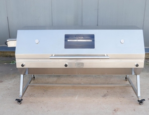 Asador de Acero Inoxidable de Alta Resistencia para Restaurantes y Tiendas de Barbacoa, Parrilla de Carbón/Gas con Carrito y Diseño Plegable - Product Image 4