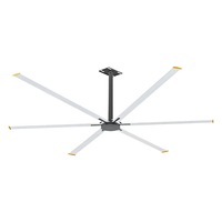 GIMEFAN 4m Axialer Industrie-Deckenventilator 6 Flügel Aluminium-Beschichteter Zinkstahl/Luftfahrt-Aluminium Doppelkugellager Multispannung