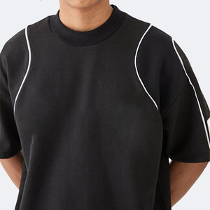 Camisetas para hombre, ropa de calle lisa, Camiseta de algodón 100% cuadrada en blanco de gran tamaño, camiseta de talla grande con serigrafía de 300gsm para hombre - Product Image 3