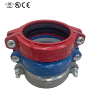 Raccord de tuyauterie en fonte ductile à rainures de 1-1/2 po pour la lutte contre les incendies, raccord flexible rigide en fonte ductile