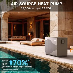 Pompe à chaleur pour piscine TURBRO 33000 BTU Inverter avec contrôle WiFi 220-240V pour piscines hors sol - Product Image 3