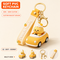 Porte-clés de voiture mignon en forme de fruit avec texte personnalisé sur sangle et anneau doré pour la décoration de sacs à dos et de sacs à main, vente en gros