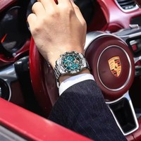 POEDAGAR1423 Nouvelle montre de luxe pour homme, tourbillon creux, automatique, montres pour hommes, date, semaine, mécanique, acier inoxydable, montre homme