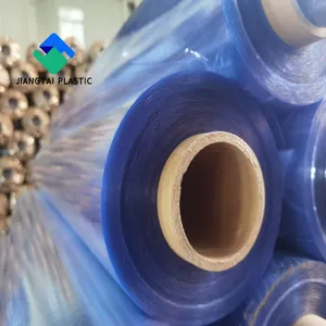 Jiangtai ฟิล์มพีวีซีใสแบบม้วนพลาสติก PVC นิ่มยืดหยุ่นได้