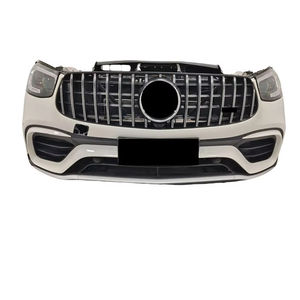 Ensemble de buse d'échappement de Kit avant en plastique ABS chromé en aluminium de haute qualité pour Mercedes Benz GLC63 <span class=keywords><strong>AMG</strong></span> Clips de voiture de carrosserie automatique - Product Image 1