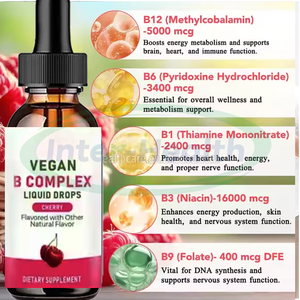 Suplemento Vegano de Vitamina B12 en Gotas Líquidas con Etiqueta OEM ASAP, Vitamina B6, Vitamina B12, Complejo Vitamínico B Líquido - Product Image 3