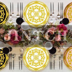 Vajilla de Porcelana China al por Mayor, Juegos de Platos de Cerámica para <span class=keywords><strong>Cena</strong></span>, Vajilla de Lujo con Borde Dorado - Product Image 2